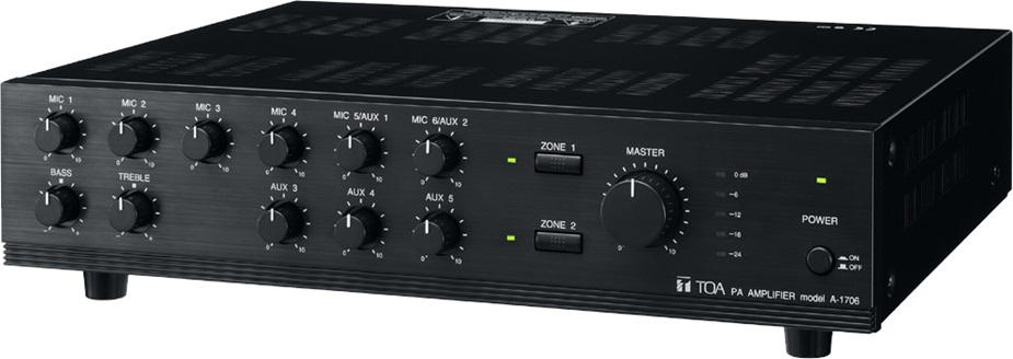 Tăng âm truyền thanh liền Mixer TOA A-1706 chính hãng dành cho giải pháp âm thanh cho nhà thờ thiên chúa giáo
