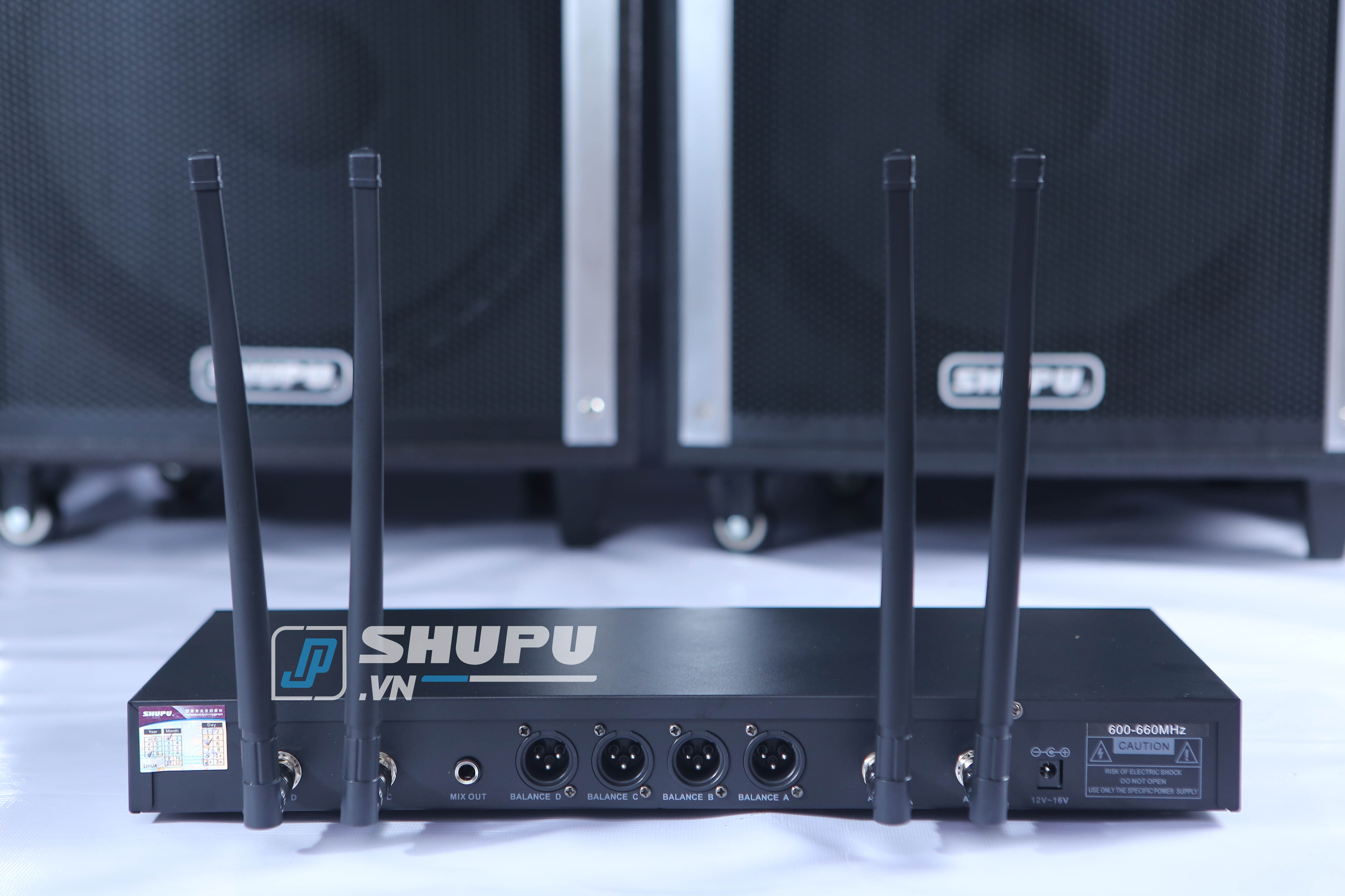 Hình ảnh bộ micro không dây bốn micro cổ ngỗng hội thảo Shupu USP-40D