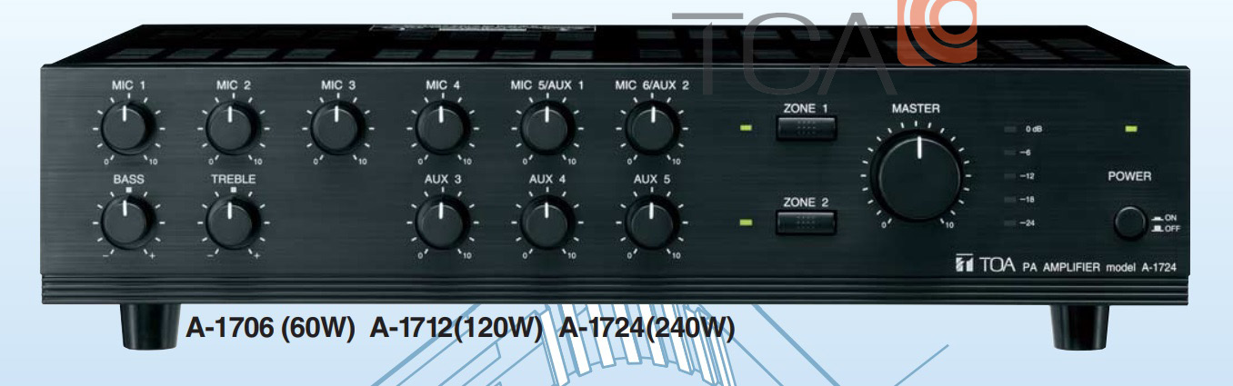 Hướng dẫn sử dụng và kết nối tăng âm số TOA A-1712 ER Hướng dẫn sử dụng và kết nối tăng âm số TOA A-1712 ER