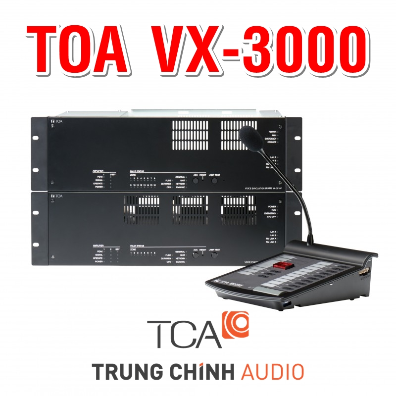 Giải pháp âm thanh thông báo, âm thanh di tản TOA VX-3000