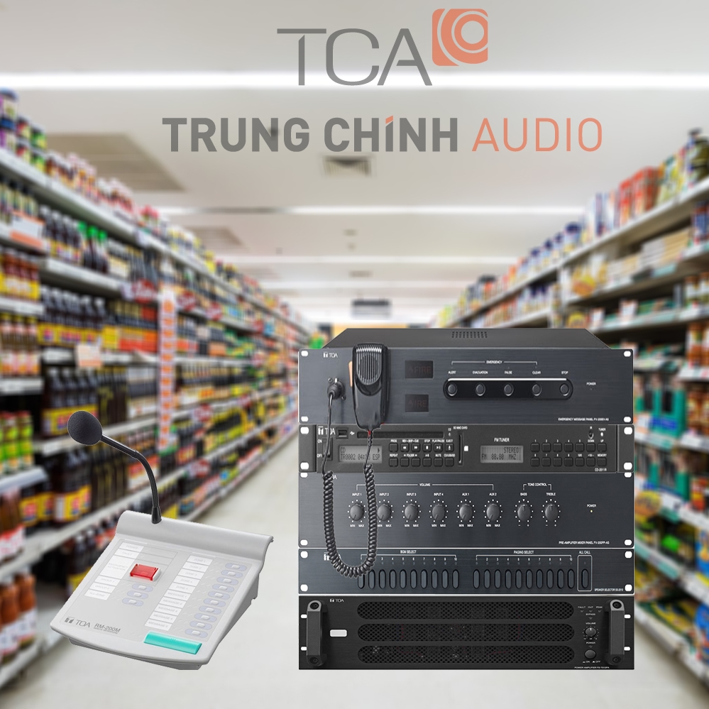 Giải pháp âm thanh thông báo, phát nhạc chọn vùng cho Siêu Thị