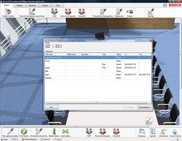 Phần mềm điểm danh quản lý đại biểu dành cho hệ thống Bosch DCN DCN-SWAT