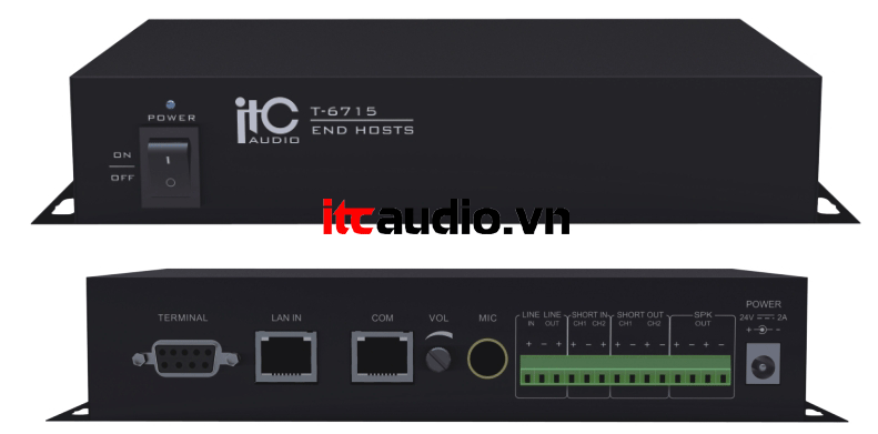 Tăng âm liền mixer IP T-6715 chính hãng