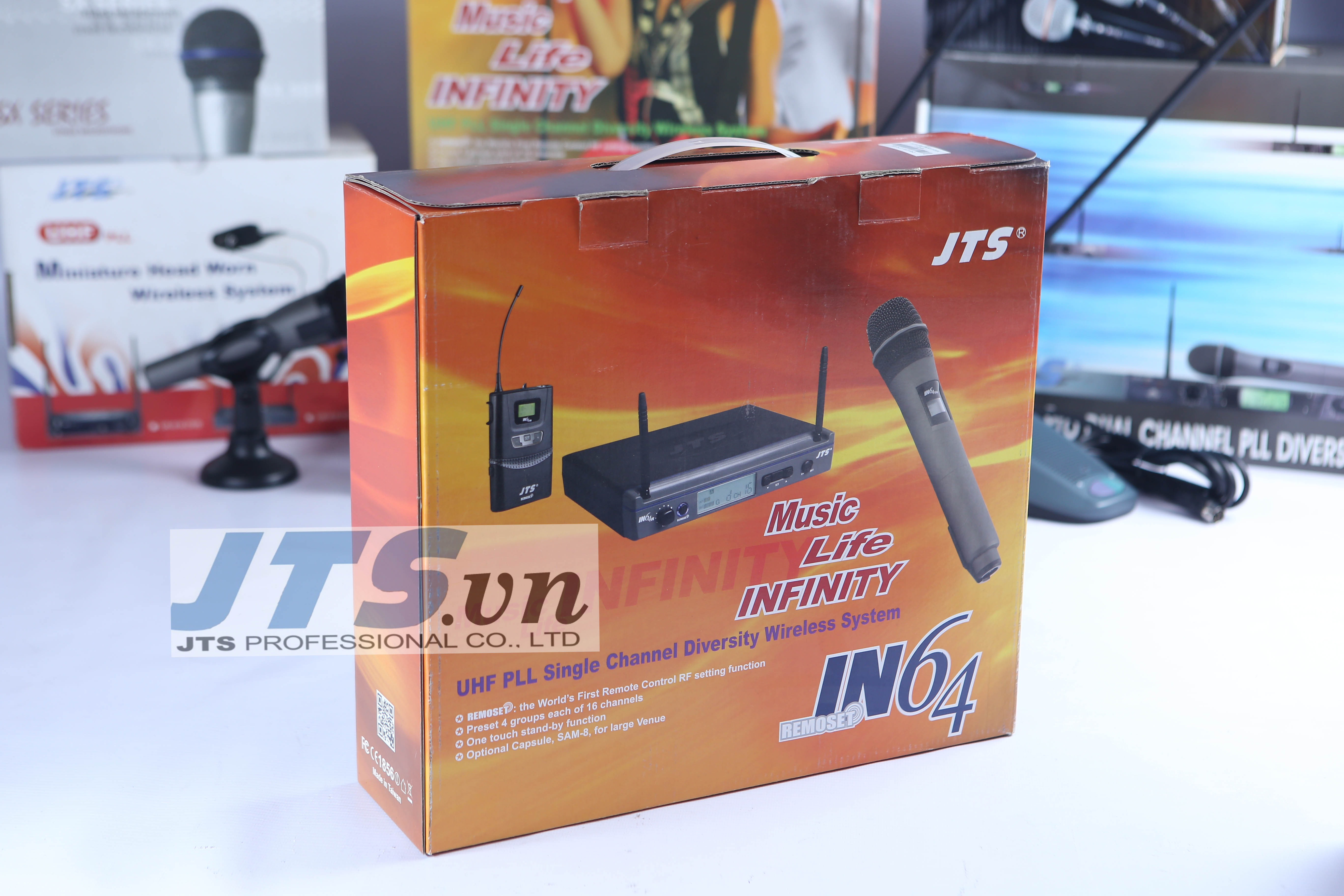 Bộ micro không dây cài áo JTS IN-64TB + IN-64R